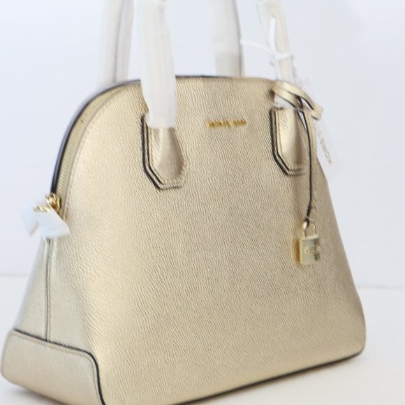 Michael Kors STUDIO Mercer Large  Satchel Gold - Picture 8 of 15